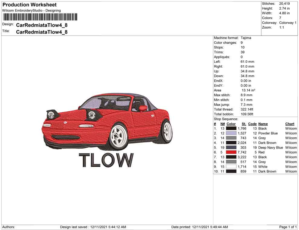 Car Red Tlow