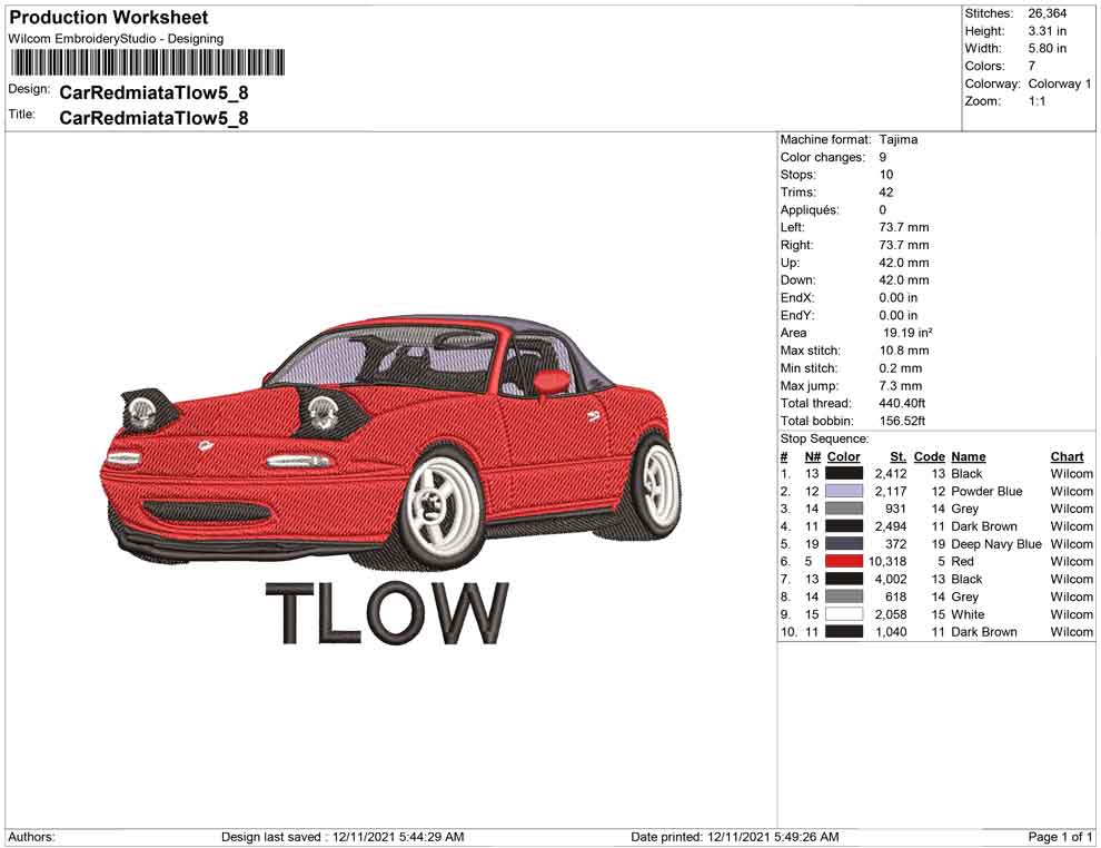 Car Red Tlow