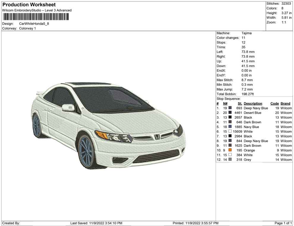 Honda car White