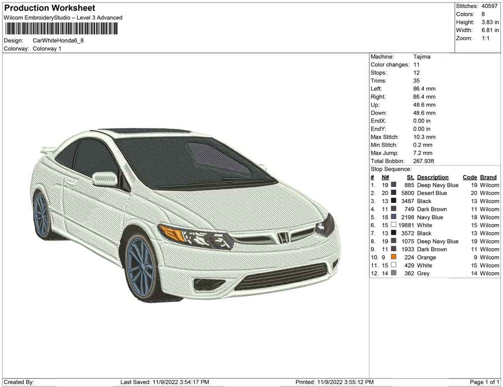 Honda car White