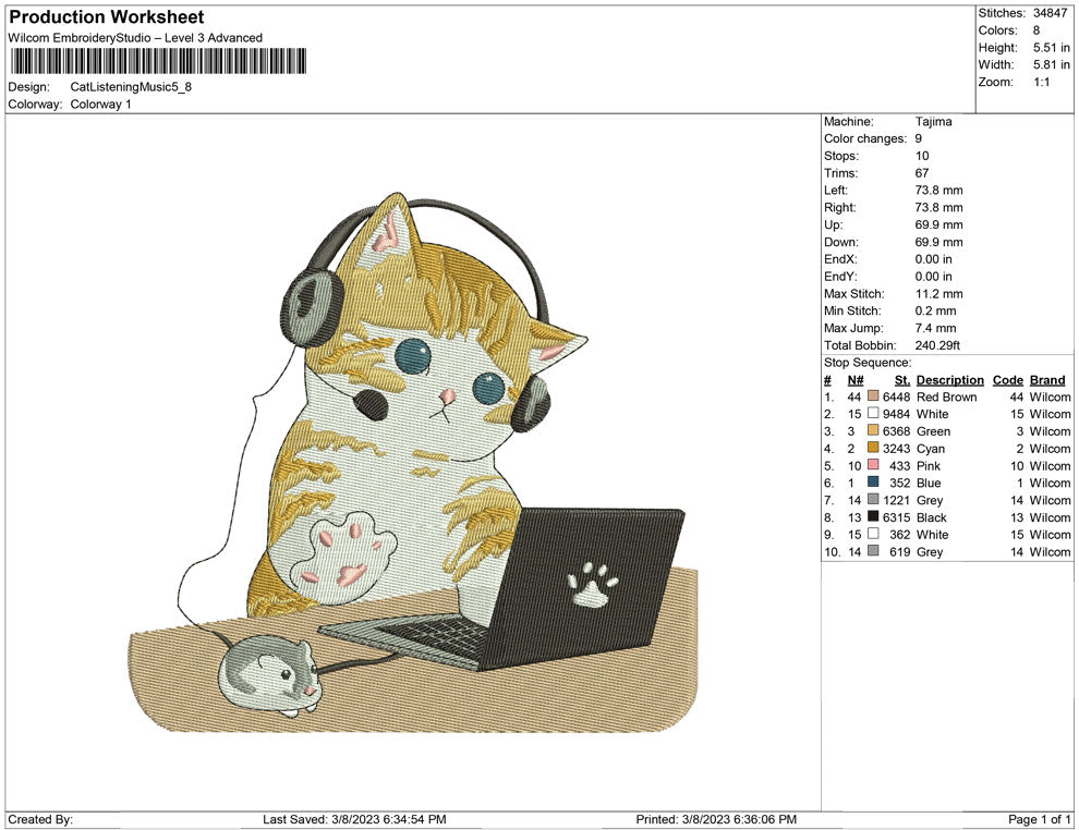 Cat Listening Music
