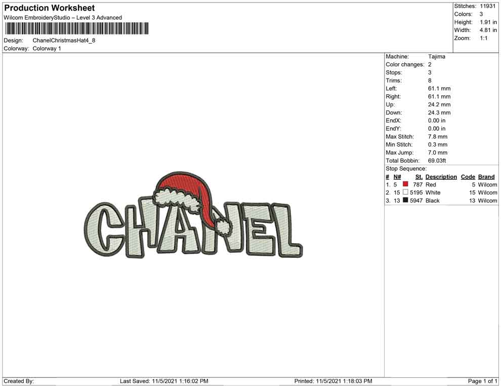 Chanel Christmas Hat