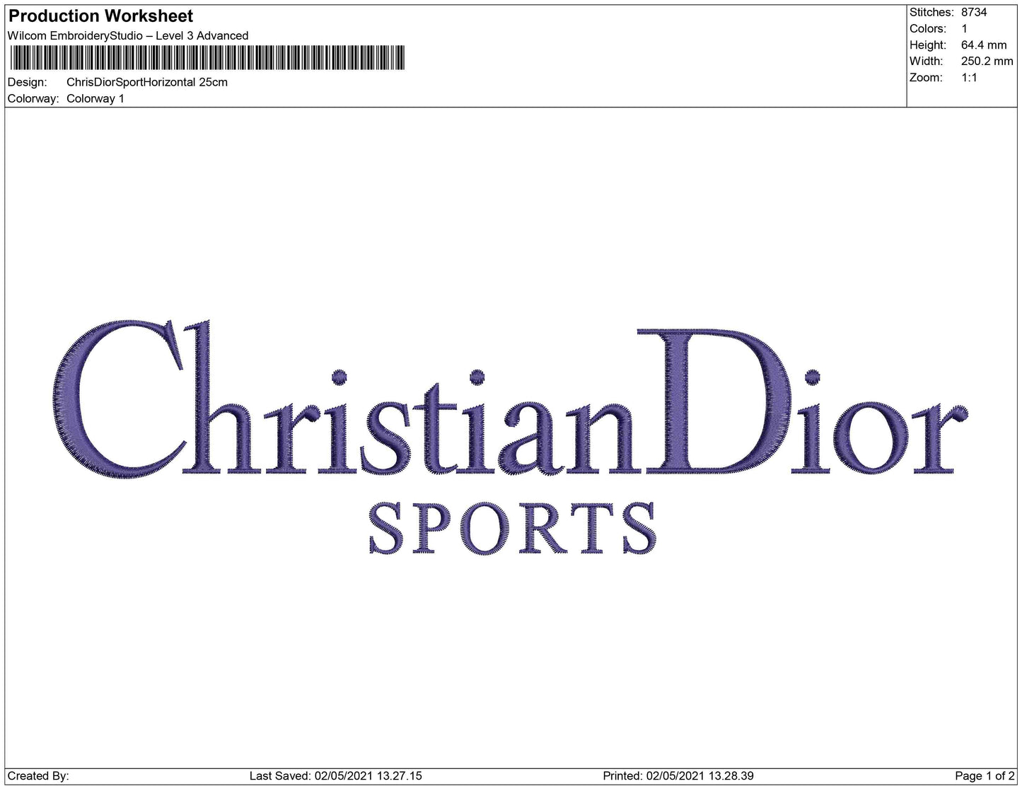 Christian Dior Sport horizontal