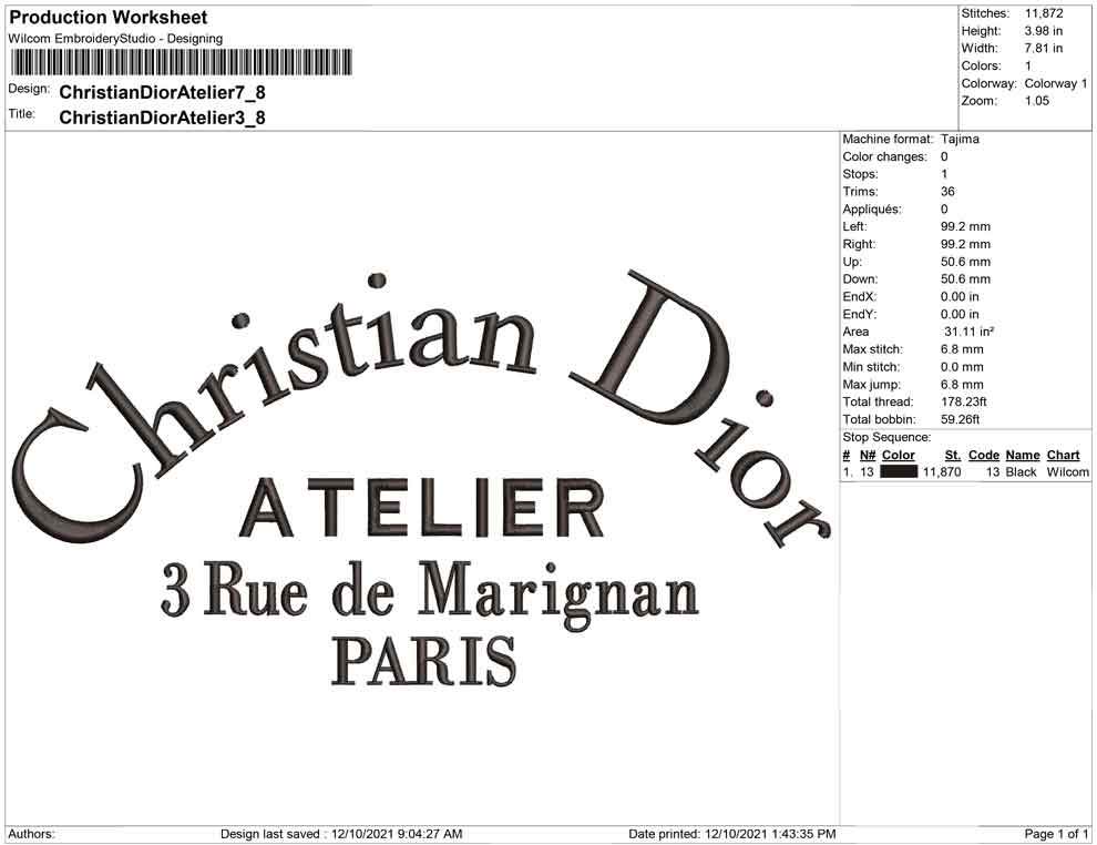 Christian Dior Atelier