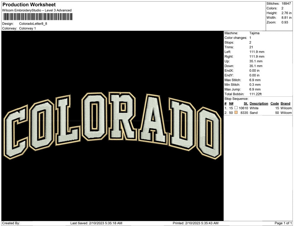 Colorado Letter