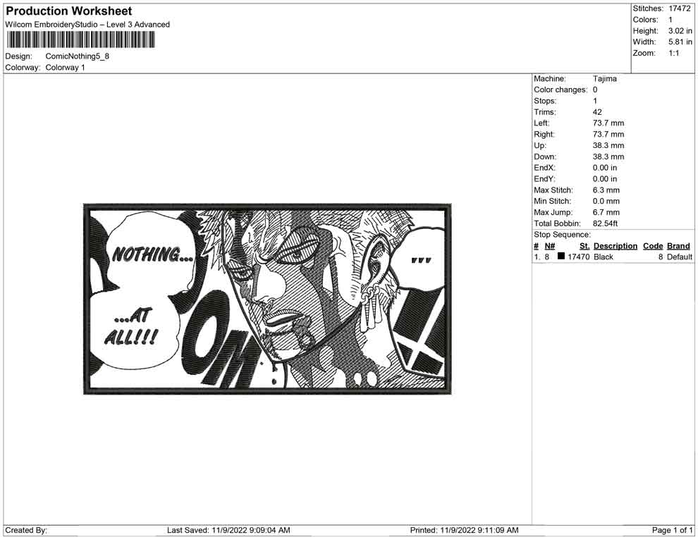 Comic Nothing zoro
