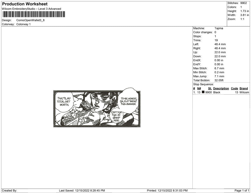 comic open wallet