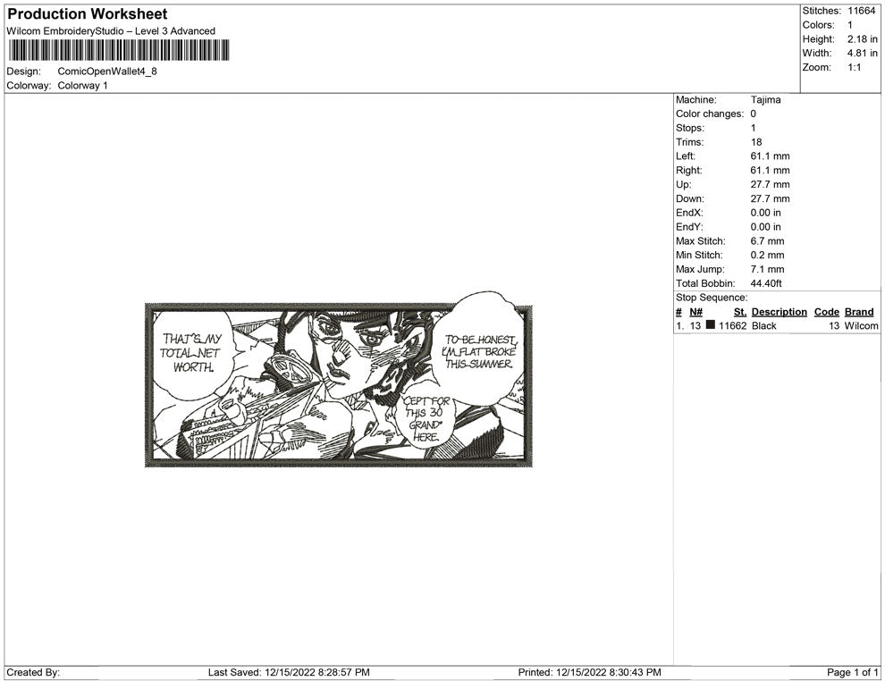 comic open wallet