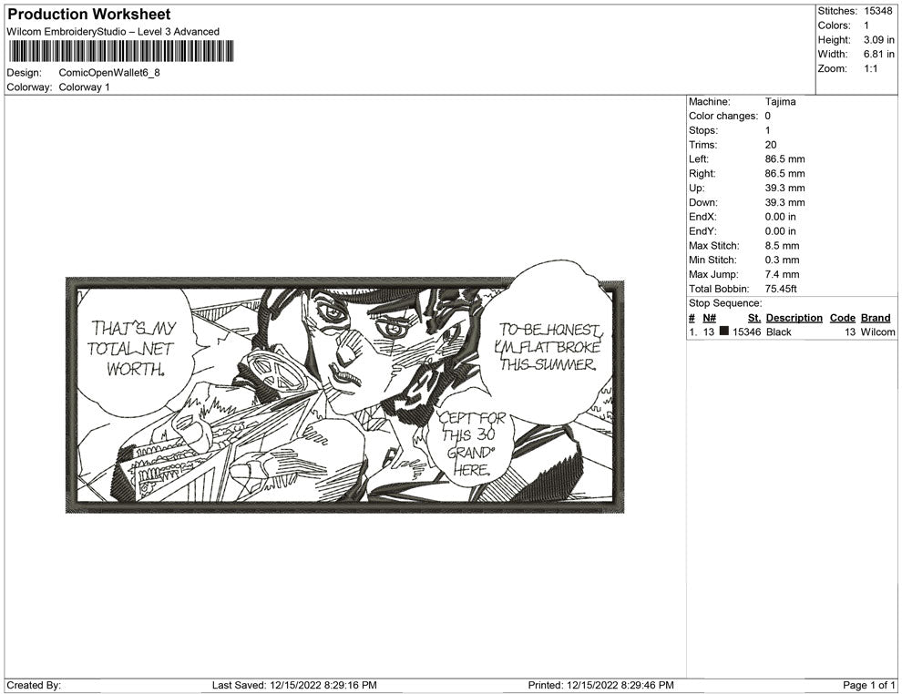 comic open wallet