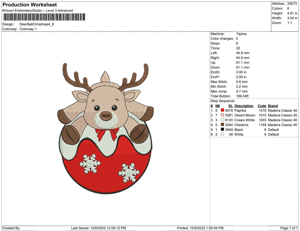 Deer Ball Christmas