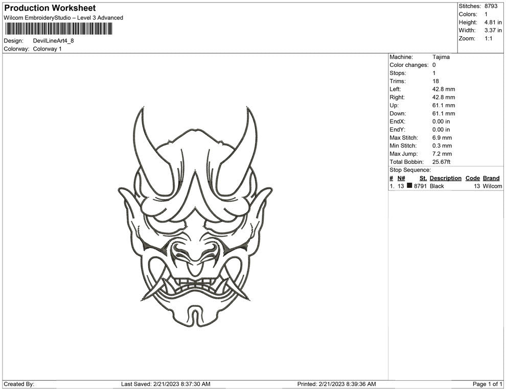 Devil Line Art