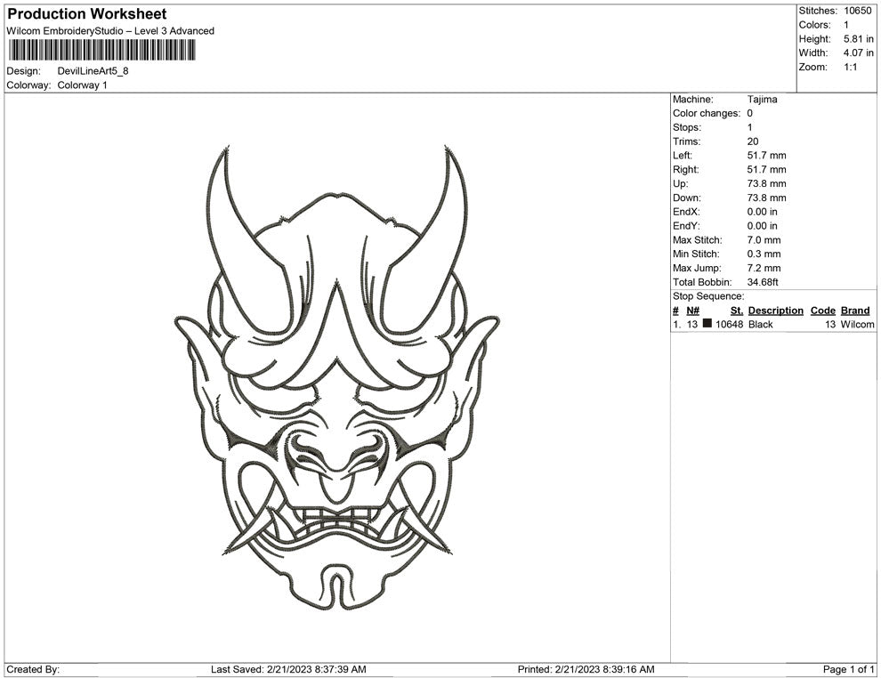 Devil Line Art
