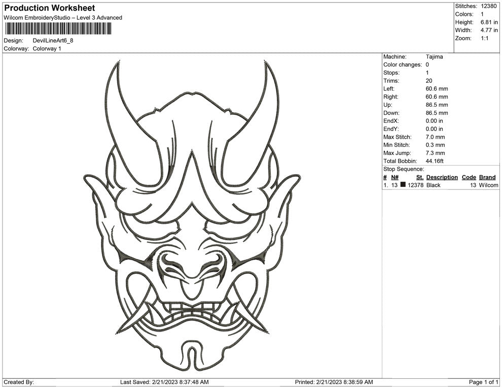 Devil Line Art