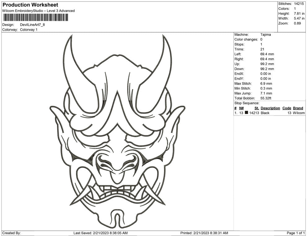 Devil Line Art