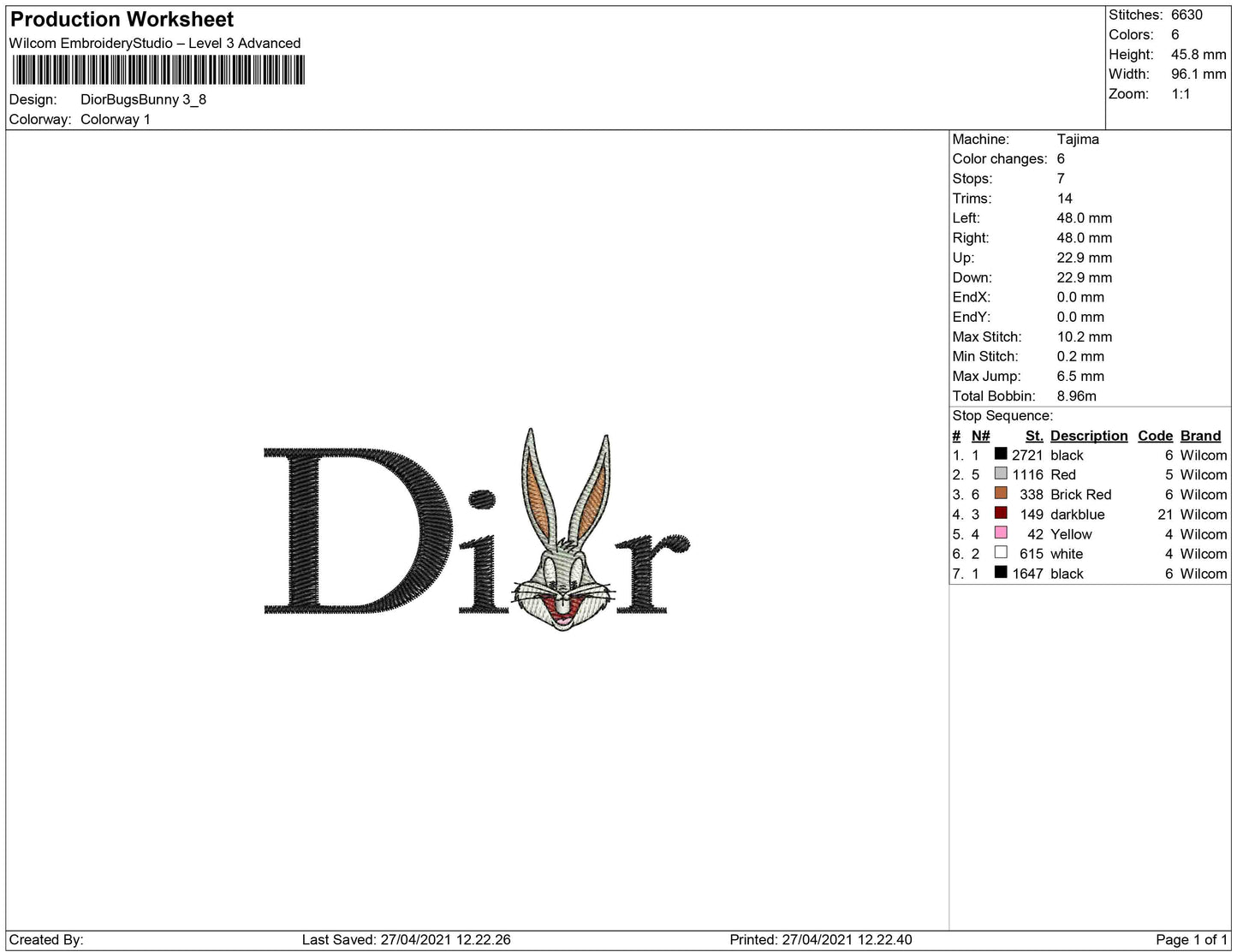 Dior Bugs Bunny