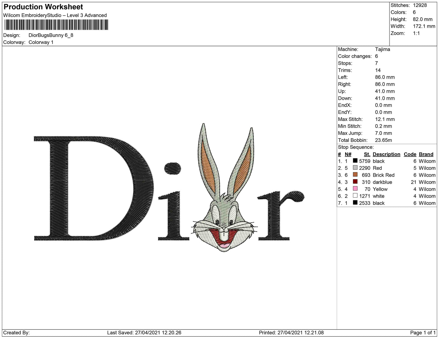 Dior Bugs Bunny