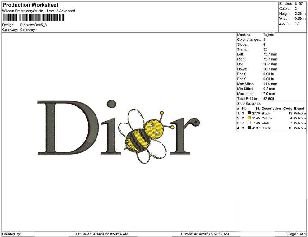 Dior Kaws Bee