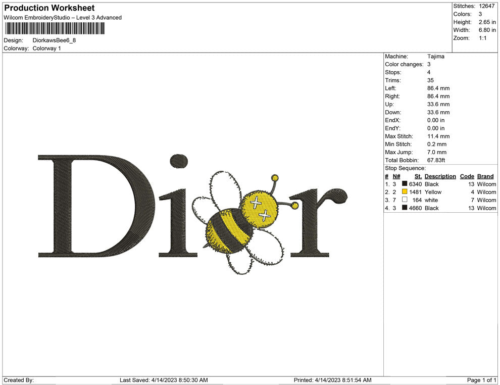 Dior Kaws Bee