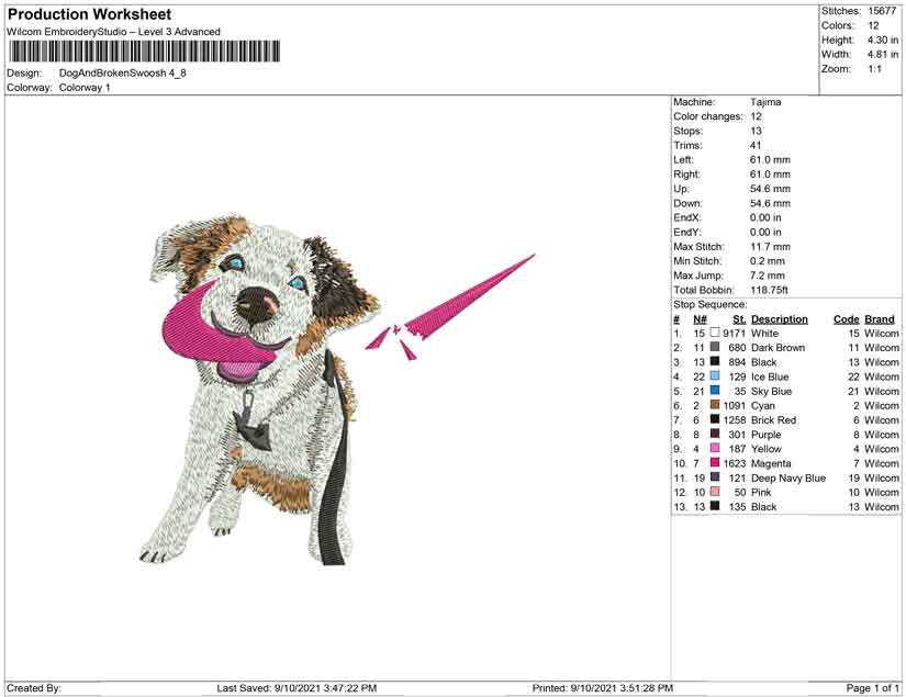 Dog and Broken Swoosh