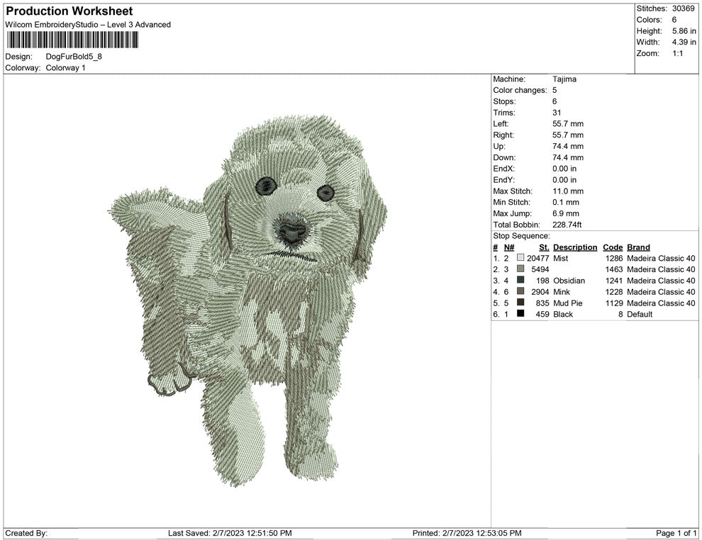 Dog fur bold