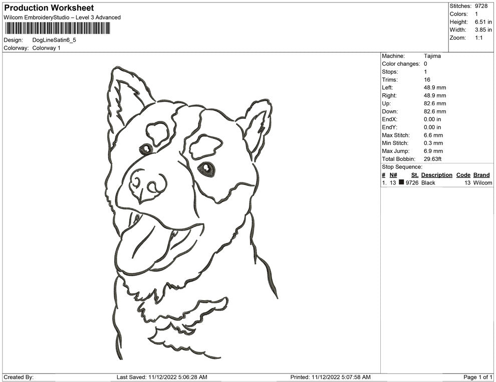 Dog Line Art
