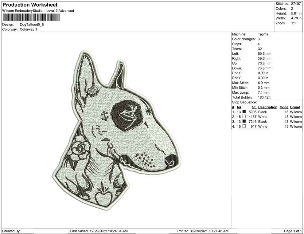 Dog Tattoed