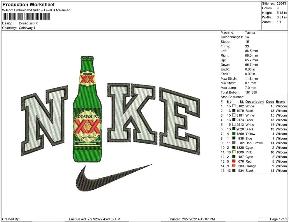 Nike Dosequis bottle