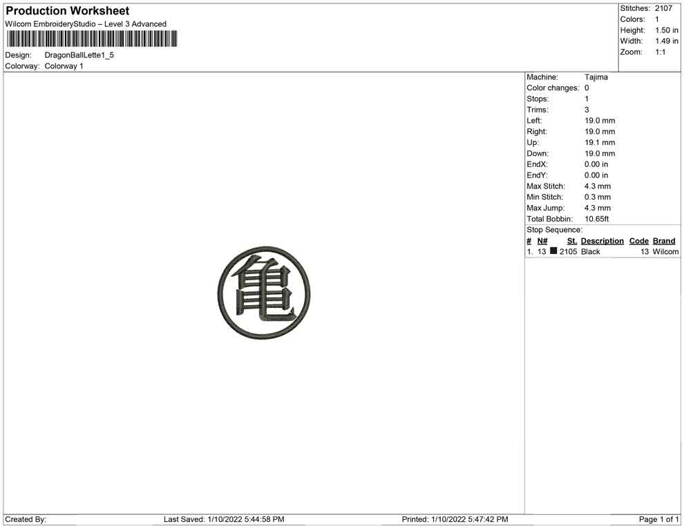 Dragon ball letter