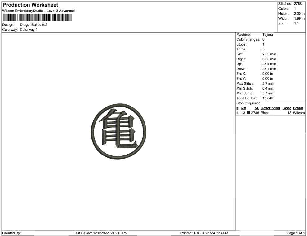 Dragon ball letter