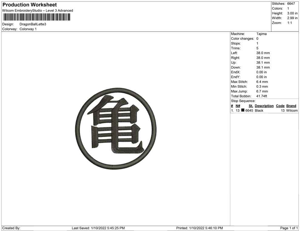 Dragon ball letter