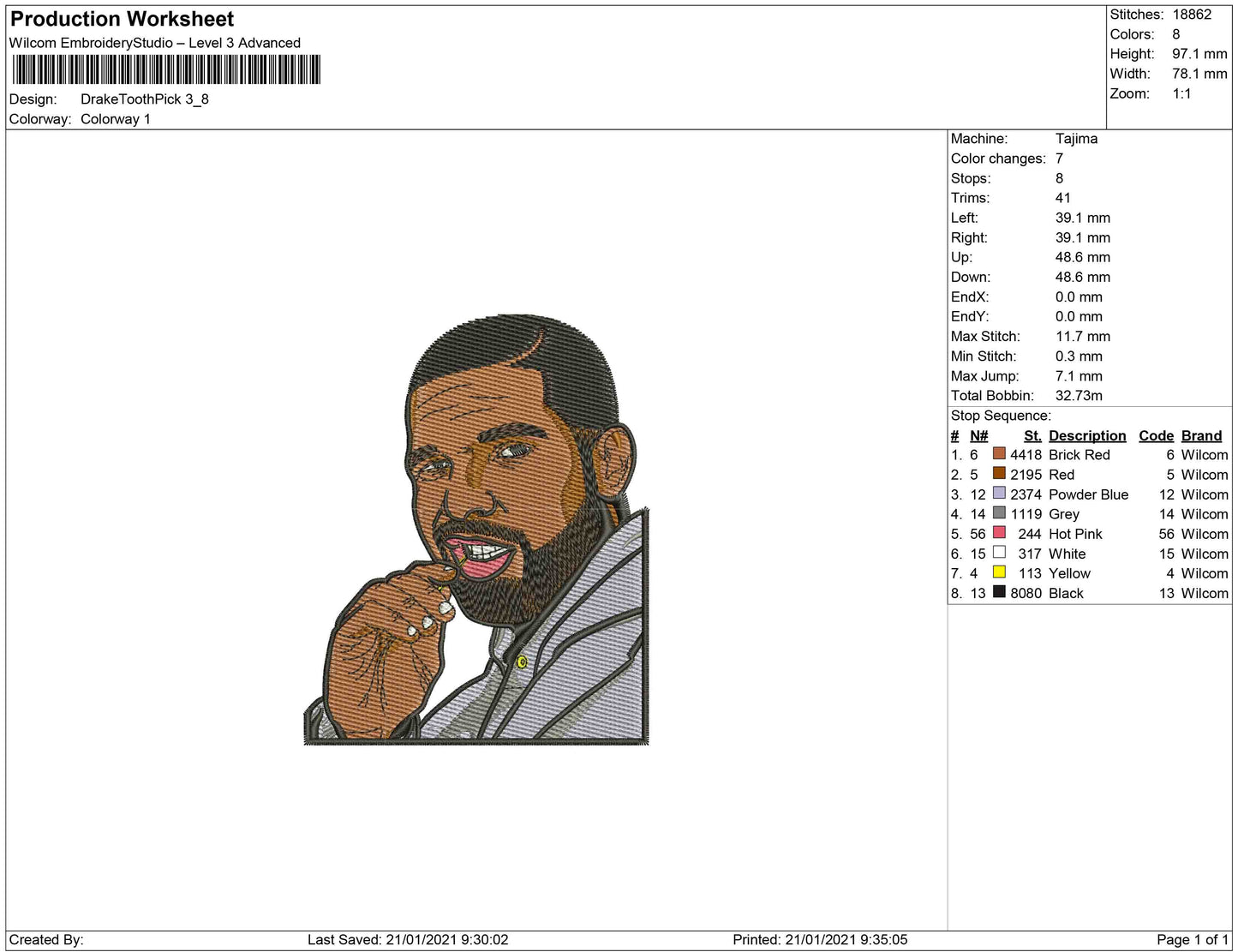 Drake with Tooth pick