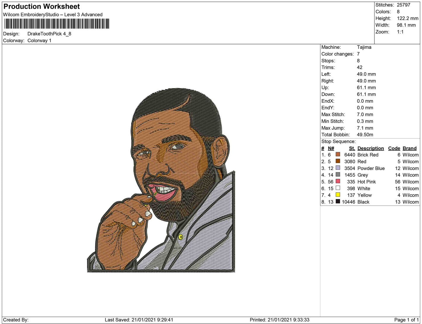 Drake with Tooth pick