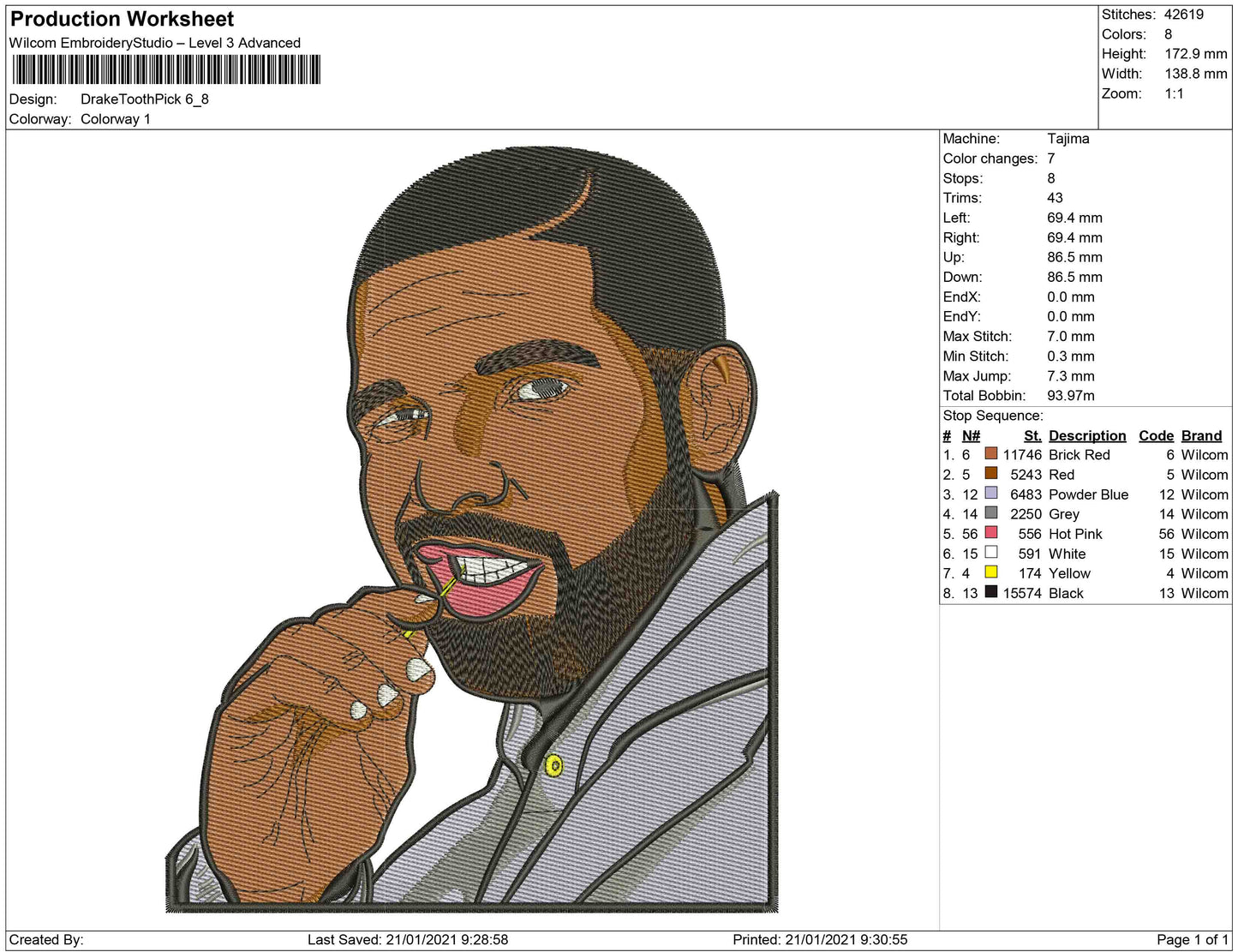 Drake with Tooth pick