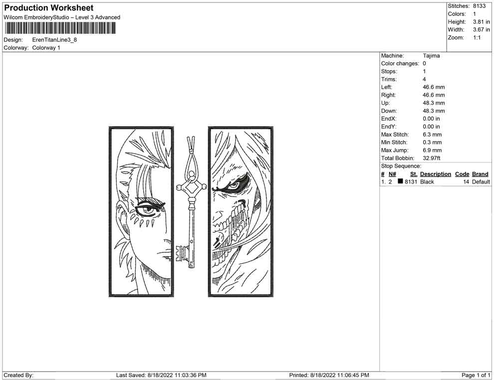 Eren Yeager Titan Line art