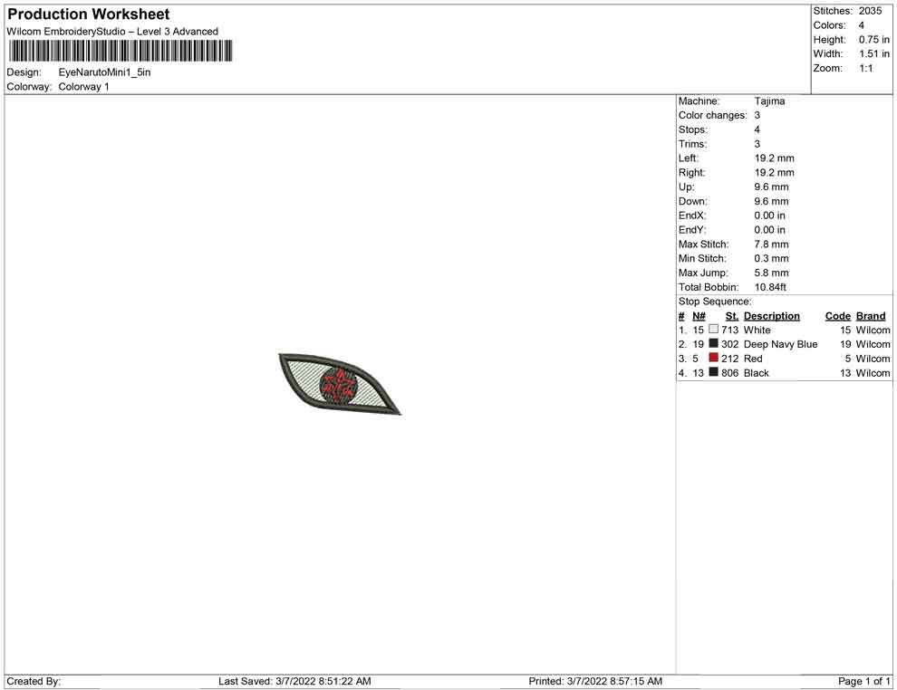 Eye Naruto mini left