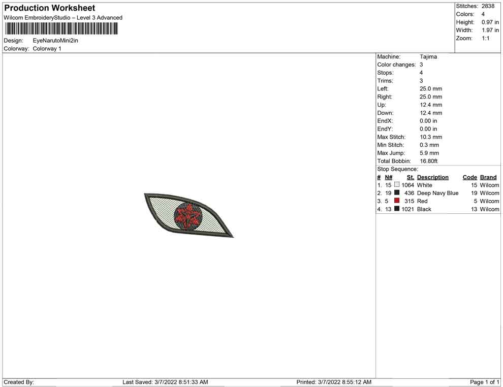 Eye Naruto mini left