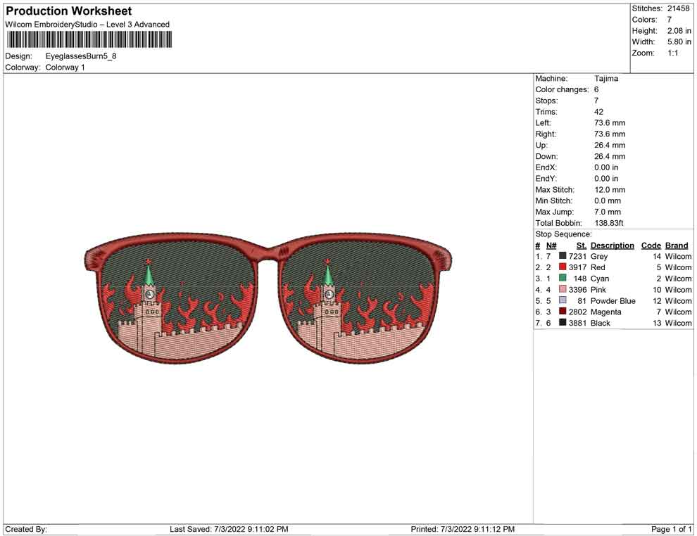 Eyeglass see fire