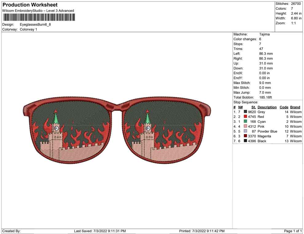 Eyeglass see fire