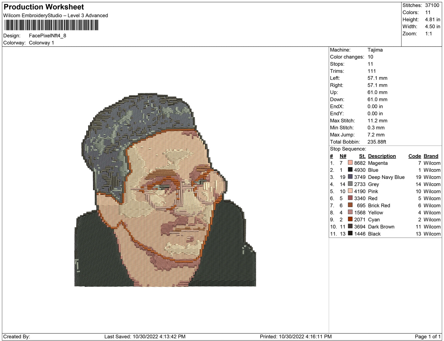 Face pixel nft