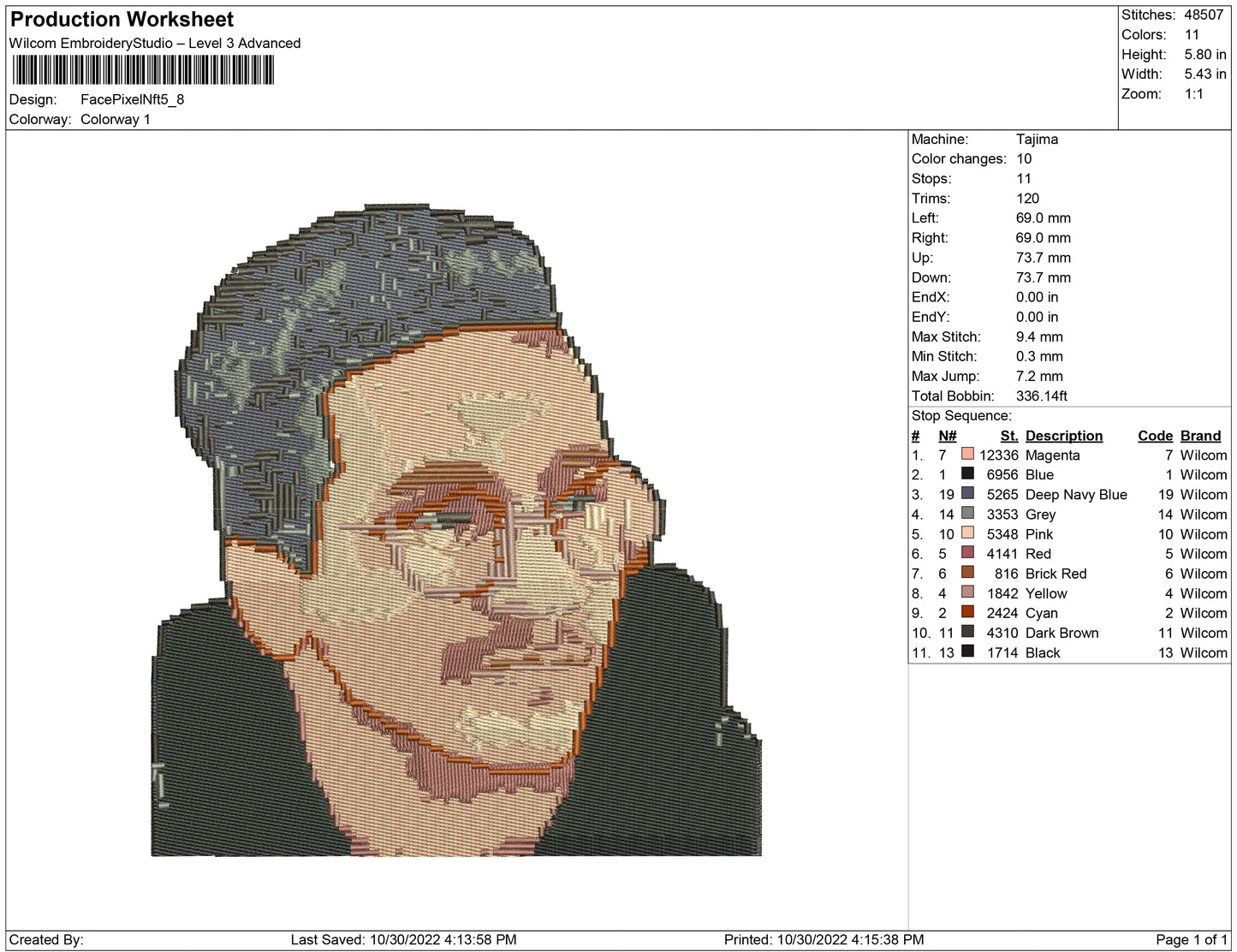 Face pixel nft