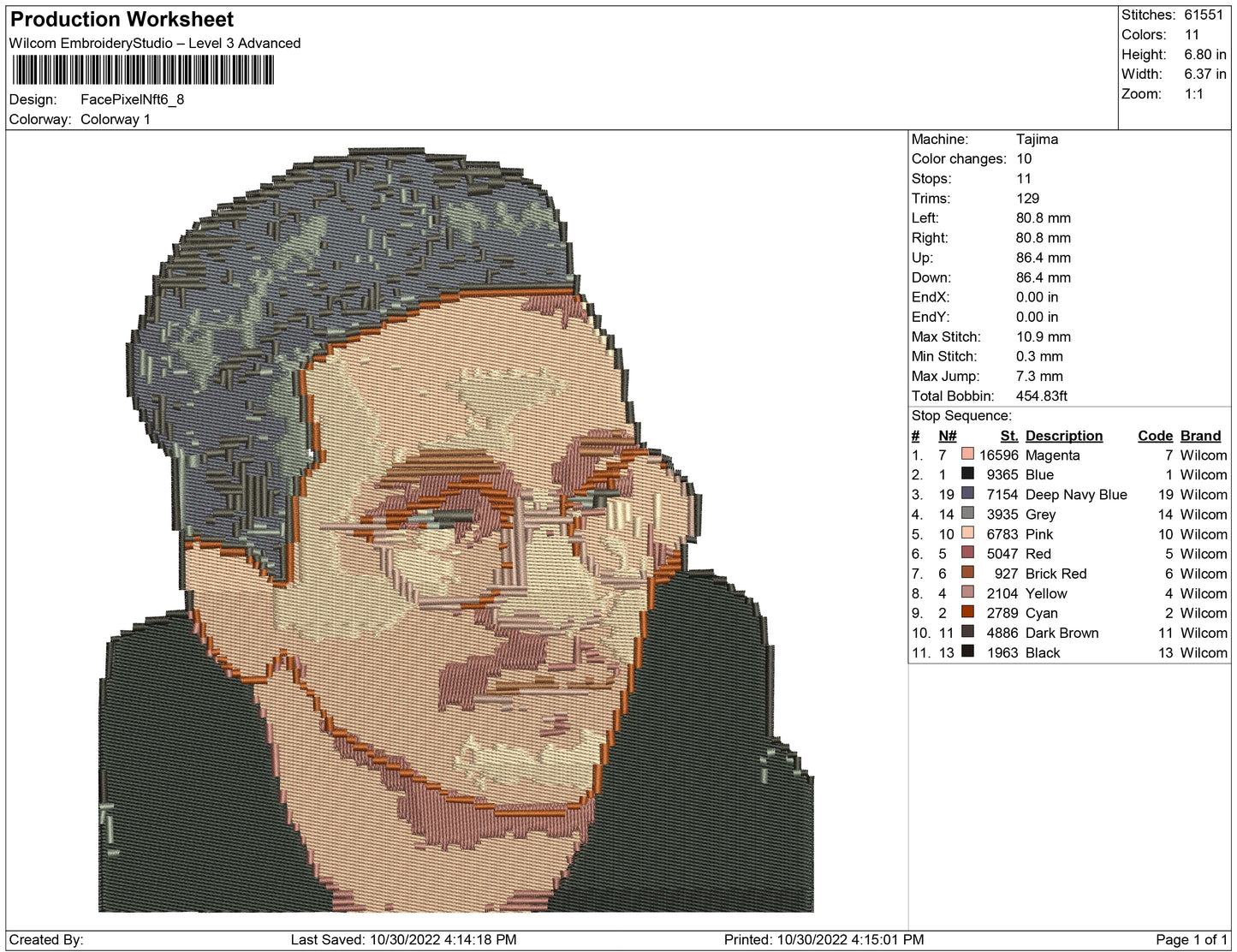 Face pixel nft