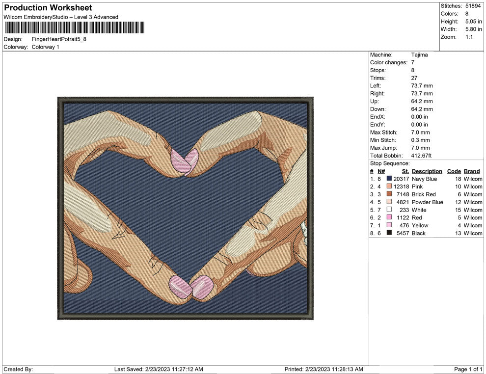 Finger heart Potrait