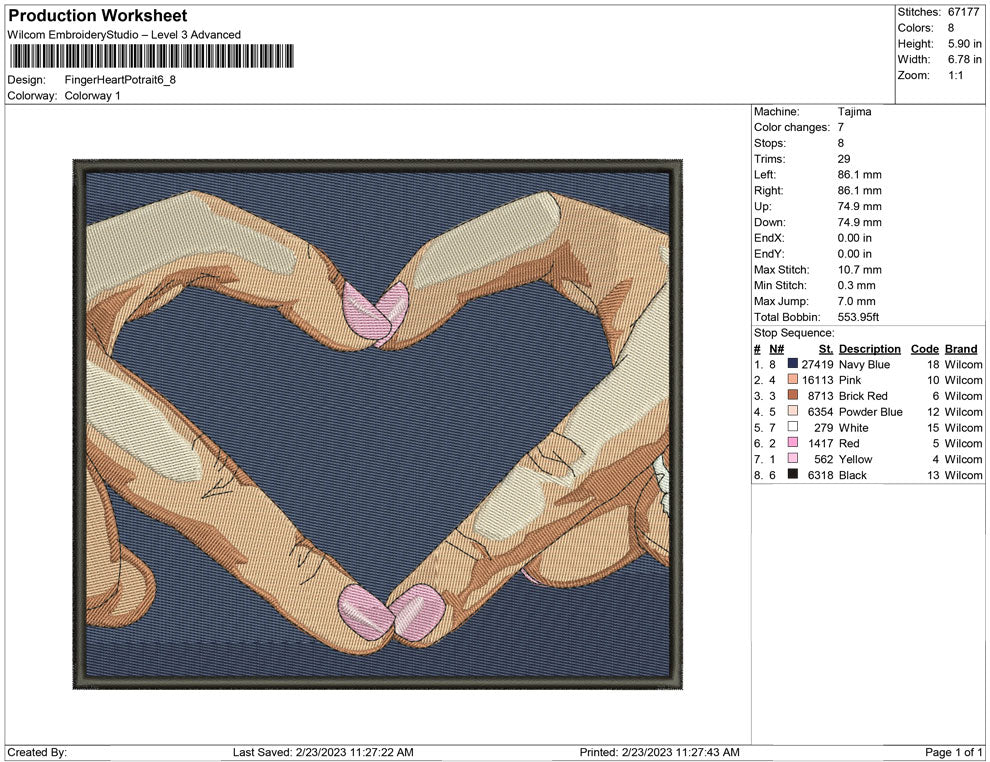 Finger heart Potrait
