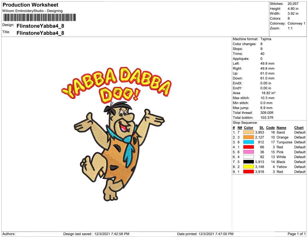 Flinstone Yabba dabba doo