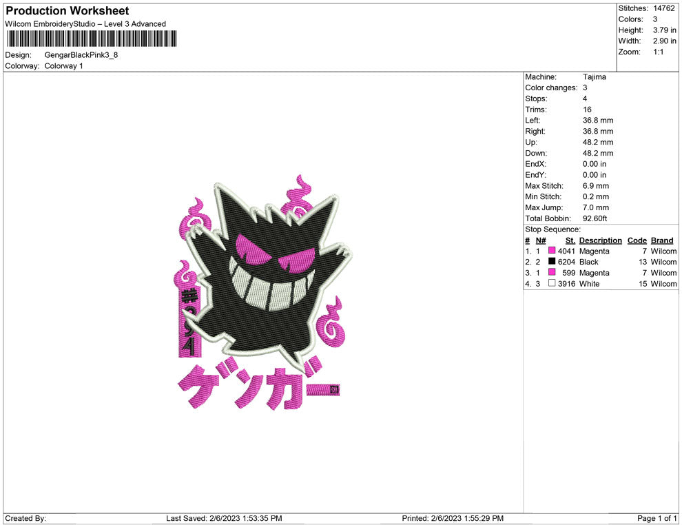 Gengar Black pink