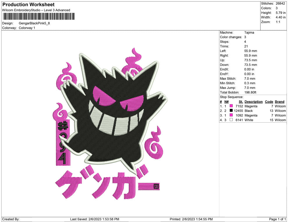 Gengar Black pink