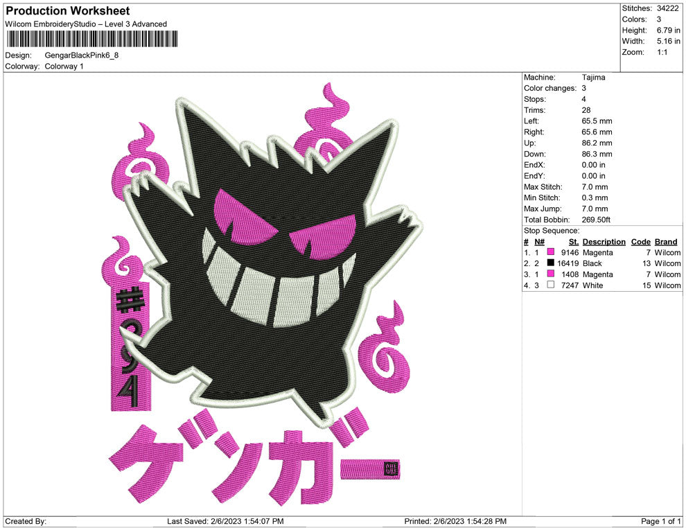 Gengar Black pink