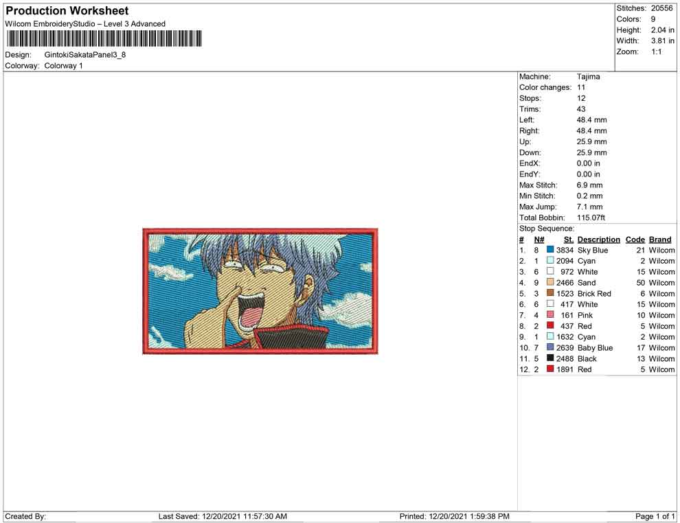 Gintoki Sakata Panel