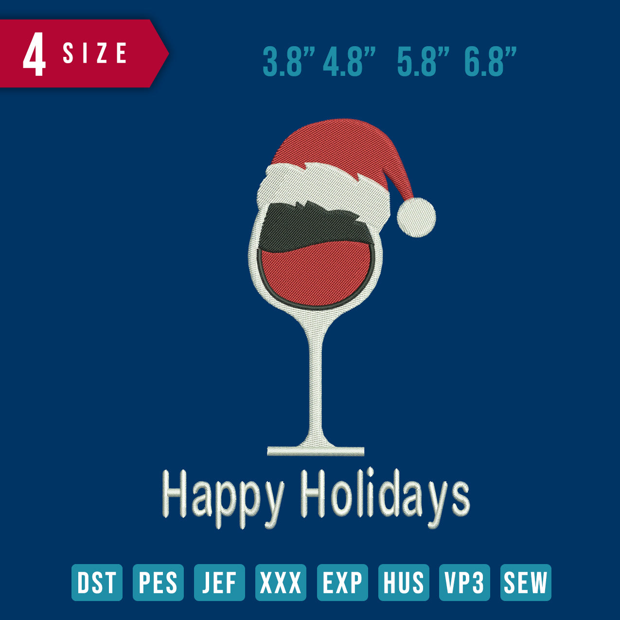 Glass Hat Santa