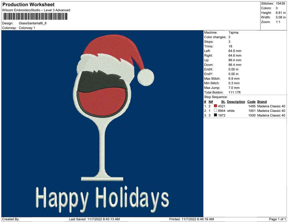 Glass Hat Santa